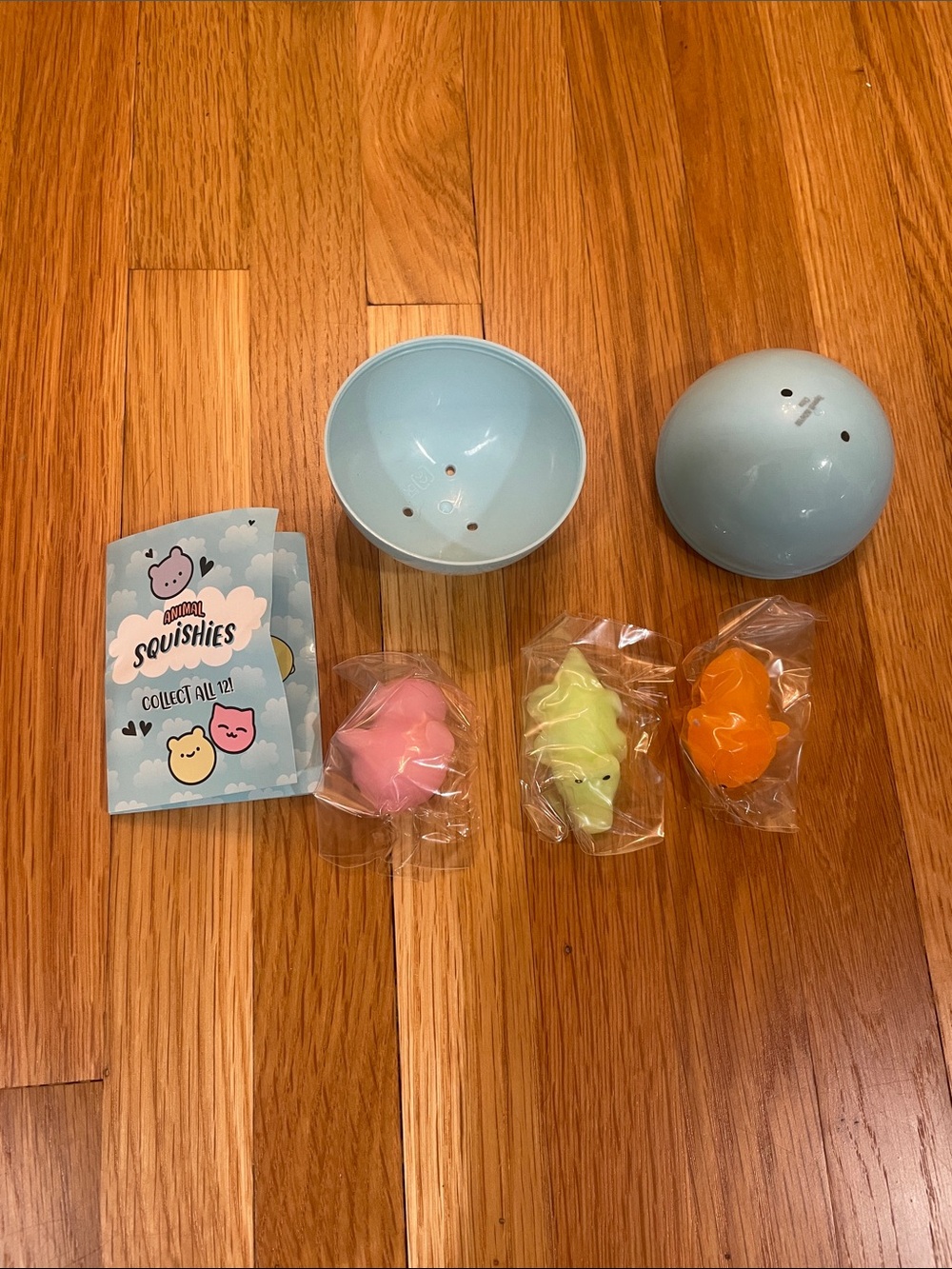 Surprise Small Squishies Animals - Pink Pig, Green Crocodile, & Orange Bear
